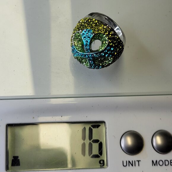 Aqua Green Rhinestone Ring SIZE 5 - other sizes available - Picture 14 of 14